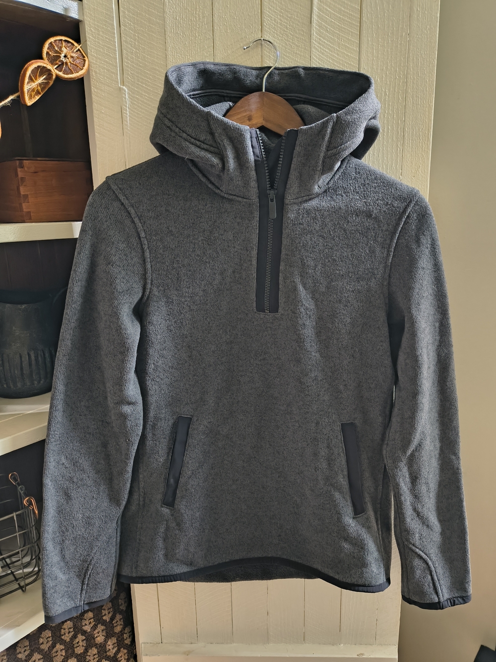 Lululemon Fleece Quarter-Zip Pullover With Hood
